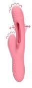 Loveline Vibrator Rabbit G-Spot cu Mișcare Flapping, Roz Arabesque Vibrator