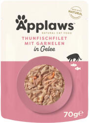 Applaws 16x70g Applaws tonhal&garnéla aszpikban tasakos nedves macskatáp