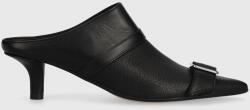 MM6 Maison Margiela stilettos de piele slipper 9BYX-KLD07T_99X (S66WX0056)