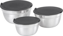 Magic home Edénykészlet, MagicHome, 14-16-18 cm, 3 db, rozsdamentes acél, fedéllel, korrózióálló, stílusos (TC801980)