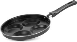 Magic home Palacsintasütő, MagicHome, 25 cm, 4 rekeszes, palacsintához és tükörtojáshoz, tapadásmentes, bakelit nyél, csak gáztűzhelyhez (TC801715)