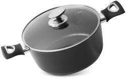 Magic home Lábas, MagicHome Black Line, 24 cm, 4 l, fekete, márványbevonat, tapadásmentes, indukciós alj, fedővel (TC801534)