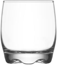 LAV Whiskys pohár készlet, LAV Adora, 290 ml, 6 db, 7, 2 x 8, 8 cm, átlátszó, üveg, whiskyhez, alkoholos és alkoholmentes italokhoz, stabil, formázott talppal (TC8010097)