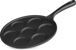 Magic home Palacsintasütő, MagicHome, 23, 5 cm, fekete, öntöttvas, indukciós, 7 rekeszes, palacsintához és tükörtojáshoz, tapadásmentes, sütőben használható (TC801713)