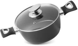 Magic home Lábas, MagicHome Black Line, 20 cm, 2, 1 l, fekete, márványbevonat, tapadásmentes, indukciós alj, fedővel (TC801533)