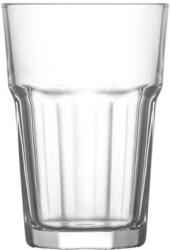 LAV Ivópohár készlet, LAV Aras, 365 ml, 6 db, 8, 3 × 12, 1 cm, átlátszó, üveg, bordázott, mosogatógépben mosható (TC8010100)