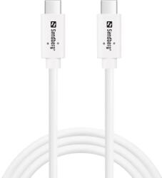 Sandberg USB-C - USB-C (USB 3.1 Gen 2) kábel 100W fehér 1m (136-53) (136-53) (136-53)