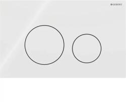 GEBERIT Sigma40 üveg működtetőlap 2 mennyiséges öblítéshez, kerek fehér (GE-115.628.SI.1)