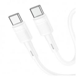 hoco. X83 Victory USB-C to USB-C adatkábel, töltőkábel, fehér (60W, 3A, 1m)