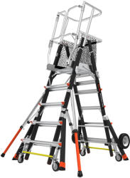 Little Giant Ladder Телескопична стълба от фибростъкло с регулируем кош cage - adjustable - работна височина 4.64 метра (18509-243)