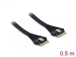 Delock Cablu PCIe 4.0 Slim SAS SFF-8654 8i la Slim SAS SFF-8654 8i 0.5m, Delock 82303 (82303)