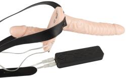 You2Toys Penis strap-on cu vibrații Double O Vibrator