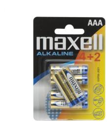 Maxell AAA Alkáli Elem 4+2db/csomag 18734 (18734)