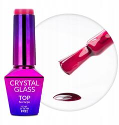 MOLLY Nails Top Hibrid Crystal Glass No Wipe, Raspberry Pink (Top do paznokci bez przemywania)
