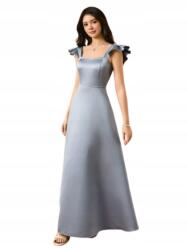 Shein Hosszú Szürke Ruha, fodros vállakkal, Size 158-162