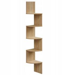  Fali sarokpolc ESTANT, 5 polc sonoma tölgy dekorban, 126x20cm