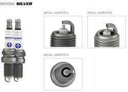 Brisk Ezüst gyertya LPG/CNG-hez, DR17YS, menet M14x1, 25
