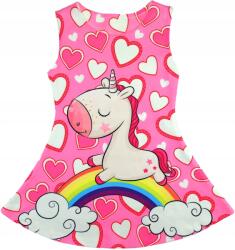  Ruha, Size 146, unikornis, szivárvány, ujjatlan, 95% poliészter, 5% elasztán