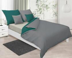 Matex szatén ágyneműhuzat, 220×200cm, zöld-sötétkék, 100% pamut, 3 részes (TM0211_34+44)