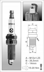 Brisk MR15LP-1 gyújtógyertya, platin, hosszú élettartam
