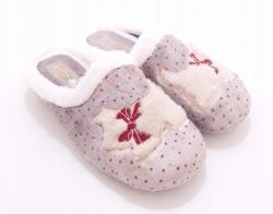 Sanital Flex Női Papucs, bézs kutyus motívummal, Size 37, meleg, kényelmes (Z32579X)