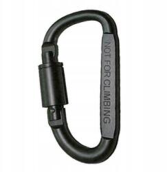  Karabiner bilincs alumínium karabiner, fekete, 4cm széles, 7, 5cm magas (KARABIŃCZYK ALUMINIOWY BRELOK EDC)