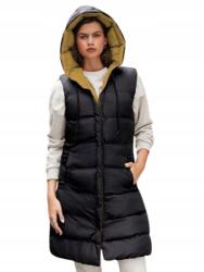 Shein Pehely Mellény, fekete/sárga, Size XL