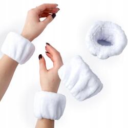 chila Spa csuklópánt, arcápoláshoz, plüss, fehér, 2 db (1 pár) (OPASKI NA NADGARSTKI PLUSZOWE CHILA 2 SZT)