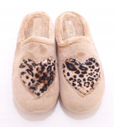 Sanital Flex női papucs, Size 37, bézs, szívecskés, puha anyag (Z27584X)