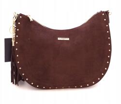 Flora&Co Női kézitáska, öko velúr, barna, levehető pánt