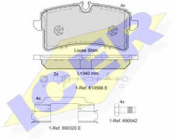 Icer Fékbetétek T Audi A8 3.0TDI Tfsi 10-