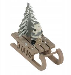 Nowa Mikulás szánkó figura karácsonyfa 9 cm erdő befőttes üvegben ajándék (HS293038S/SANTA CLAUS)