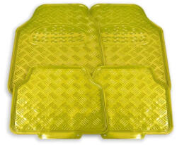  Alumíniumhatású univerzális gumiszőnyeg autóba 4 db-os - Sárga (03079_alf)
