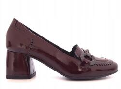 Aga Női bőr félcipő, bordó, Size 36, lakkbőr (02006/3217)