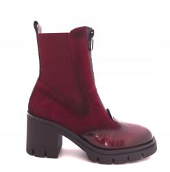 Hispanitas bordó bokacsizma, bőr, vastag talp, Size 37 (HI254280)