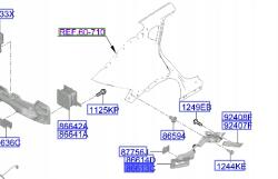 Kia Csúszásgátló hátsó sárvédő lökhárító tartó konzol bal Kia EV6 86653CV000 86653-CV00