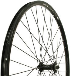  Kerék első 27, 5-es (584x19), duplafalú alumínium felni fekete, alumínium agy fekete gyorszáras tengellyelO. L. D. (papucs távolság): 100mmFelni belső perem szélessége: 19mm