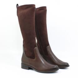 Caprice Hosszú bőr csizma, Size 37, 5, barna, streccs anyagból (25514-14)