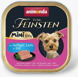  Animonda Vom Feinsten Adult Mini Geflügel, Lachs, Dill (baromfi, lazac, kapor) alutálkás eledel felnőtt kistestű kutyának 100g (82358) - pegazusallatpatika