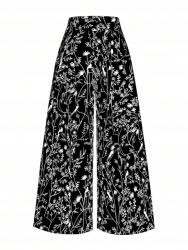 Shein XXL Széles Nyomott Mintás Nadrág