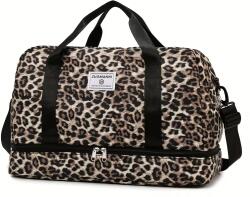  Női Sport- és Utazótáska- Leopárd Mintás- QP9054813- Barna- (QP9054813-1)