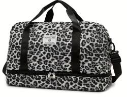  Női Sport- és Utazótáska- Leopárd Mintás- QP9054813- Fehér- (QP9054813)