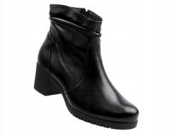 Galant Női Bakancs, fekete, valódi bőr, 5.5cm sarok, Size 36-41 (3320.CZARNY)