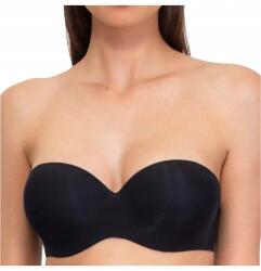 Siélei Bardotka Push-Up melltartó, önhordó, fekete, Size 80B