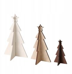 BOLTZE Dekoratív Karácsonyfa Rétegelt Lemez Mdf Többszínű 12 18 25 CM 3 Db (2039509 -pattern3)