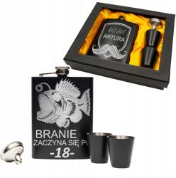 Decortrend Gravírozott melltartó, ajándék férfiaknak, születésnapra, 240ml, rozsdamentes acél