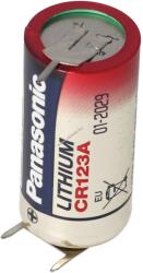 Panasonic CR123A 3V fényképezőgép elem 3 nyomtatott érintkező (2+1) érintkezőosztás 10mm