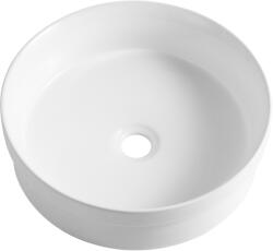 Cerano - Ovolo kerámia mosdó - félig süllyesztett és pultra szerelhető - fényes fehér - Ø 40 cm (CER-667906)