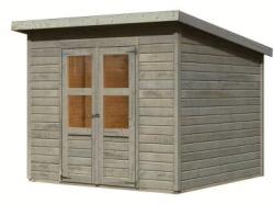 Karibu fából készült kerti ház KARIBU MERSEBURG 6 (8543) világos szürke (LG4440)