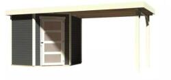 Karibu fából készült kerti ház KARIBU SCHWANDORF 3 + egy menedéket 280 cm (77743) terragrau (LG3898)